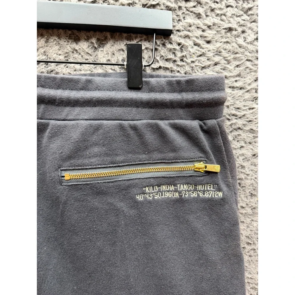 Kith Bennett Embroidered Tapered Drawstring Sweatpants Ebony Mens Size XL